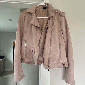 Love Token Blush Suede Jacket